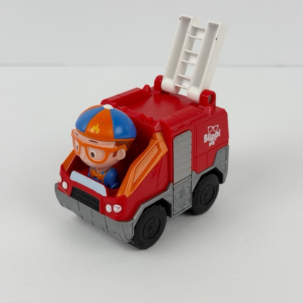 Blippi Fire Truck Toy Jazwares Red Rescue Vehicle with Ladder BLP0003-03085-KX